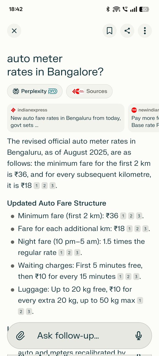 ForensicPhantom's tweet photo. What an extortion of auto drivers in #Bengaluru. The legal rates are 36 for the first 2 kms... Rapido, namma yatri and others start from 80 itself for 1.7 KMS..

2 days back I was in Mumbai and the minimum rates starts from Rs. 26.. mind blown... And they literally return change. https://t.co/M7X40mtjHr