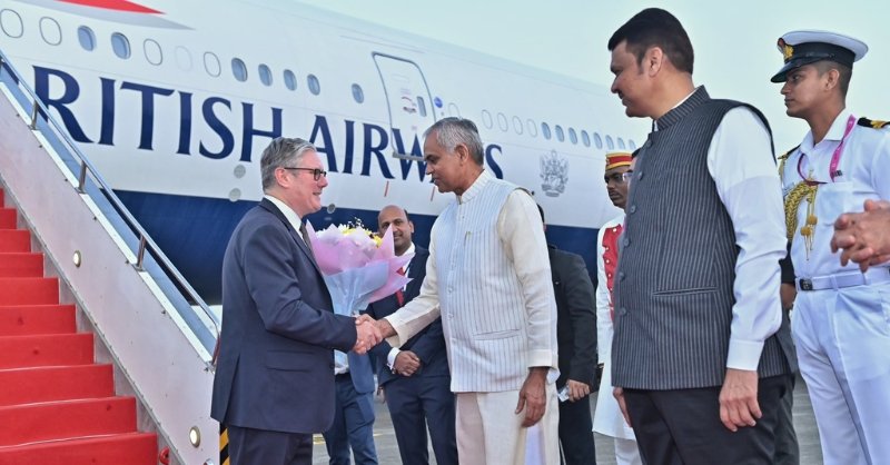 satnamsandhuchd's tweet image. India welcomes UK PM @Keir_Starmer to India! This marks a historic visit of any UK Prime Minister with the largest UK trade delegation coming to India to improve bilateral trade relations. Looking forward to strengthening ties and fostering a prosperous future for both nations.…