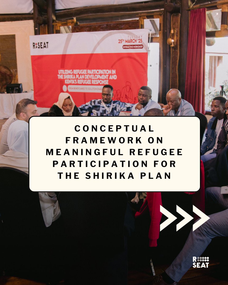 RefugeesSeat's tweet image. 🌍 In the past few weeks, we released a first-of-its-kind policy paper on institutionalizing meaningful refugee participation within Kenya's Shirika Plan. The Shirika Plan is a government-led transformative initiative aimed at transitioning refugee camps into settlements that…
