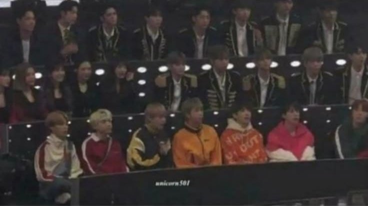 cuntishjeon's tweet image. i still think about how everyone was in their dark elegant fit and there’s BTS looking like pokemon trainers