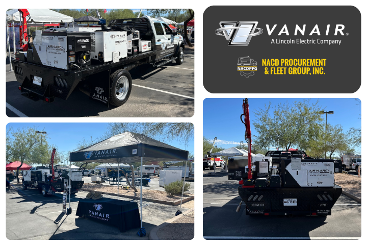 Vanair_Mfg's tweet photo. It's your last chance to visit Vanair® at NACDPFG in booth 19 for the latest Mobile Power Solutions®, from Air N Arc® ALL-IN-ONE Power Systems® to @LincolnElectric engine driven welders/generators 👉 https://t.co/yeeMUSWCIA.

#NACD #NACDPFG #MobilePower #FleetSolutions https://t.co/egLHI8VVAI