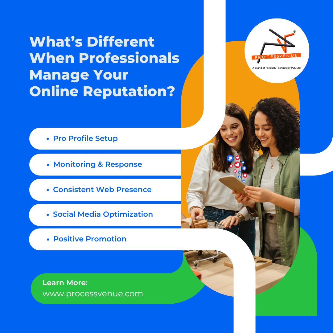 ProcessVenue's tweet image. Your online reputation = your business credibility.

Let professionals handle:

1. Profile setup
2. Monitoring &amp;amp; response
3. Social media optimization
4. Positive promotion

Let experts handle it for you!  processvenue.com

#OnlineReputation #BrandTrust #ORMServices