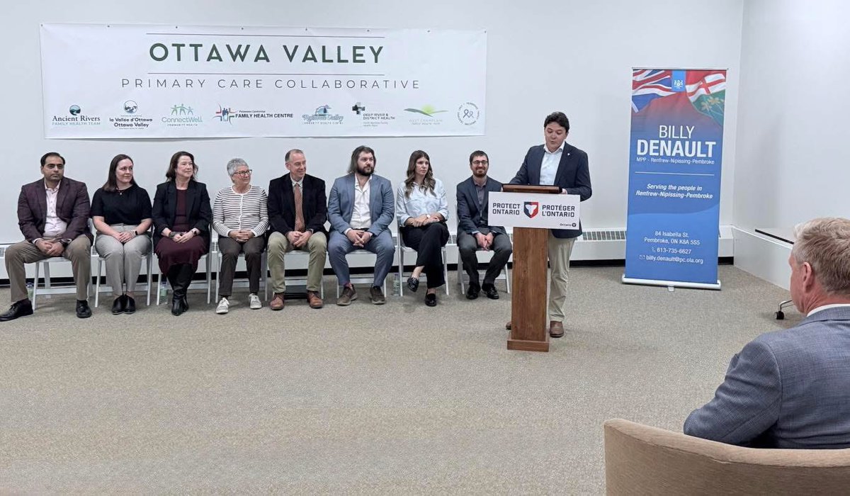 Great news for the Ottawa Valley! The Government of Ontario is investing $3,295,600 this year to connect up to 9575 people to primary care in Renfrew-Nipissing-Pembroke.