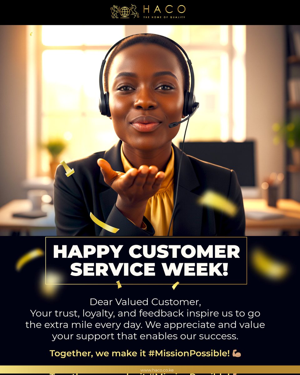 This week, we celebrate YOU — our customers and our service champions! 🚀
Because when purpose meets passion, every challenge becomes #MissionPossible 💪
#MissionPossible #TeamHACO #CustomerExperience
