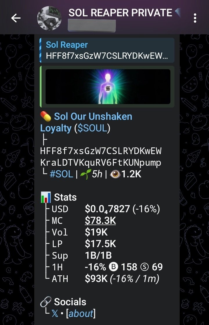 DexFx_1's tweet photo. Private TG Call 🚨 
$SOUL is up 3x from my call 
TG chads always win 🍀🍀🍀🍀 
CA:

HFF8f7xsGzW7CSLRYDKwEWKraLDTVKquRV6FtKUNpump

#Solana #Memecoin #Crypto #Degen #PumpFun #AlphaCalls #SolanaMemeCoin #vandaaginsid   e #BNB https://t.co/Pn4wY69k6D