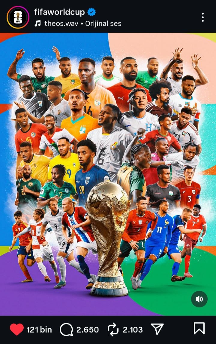 Dünya Kupası resmi hesabının gönderisinde Ryan Mendes'de yer alıyor