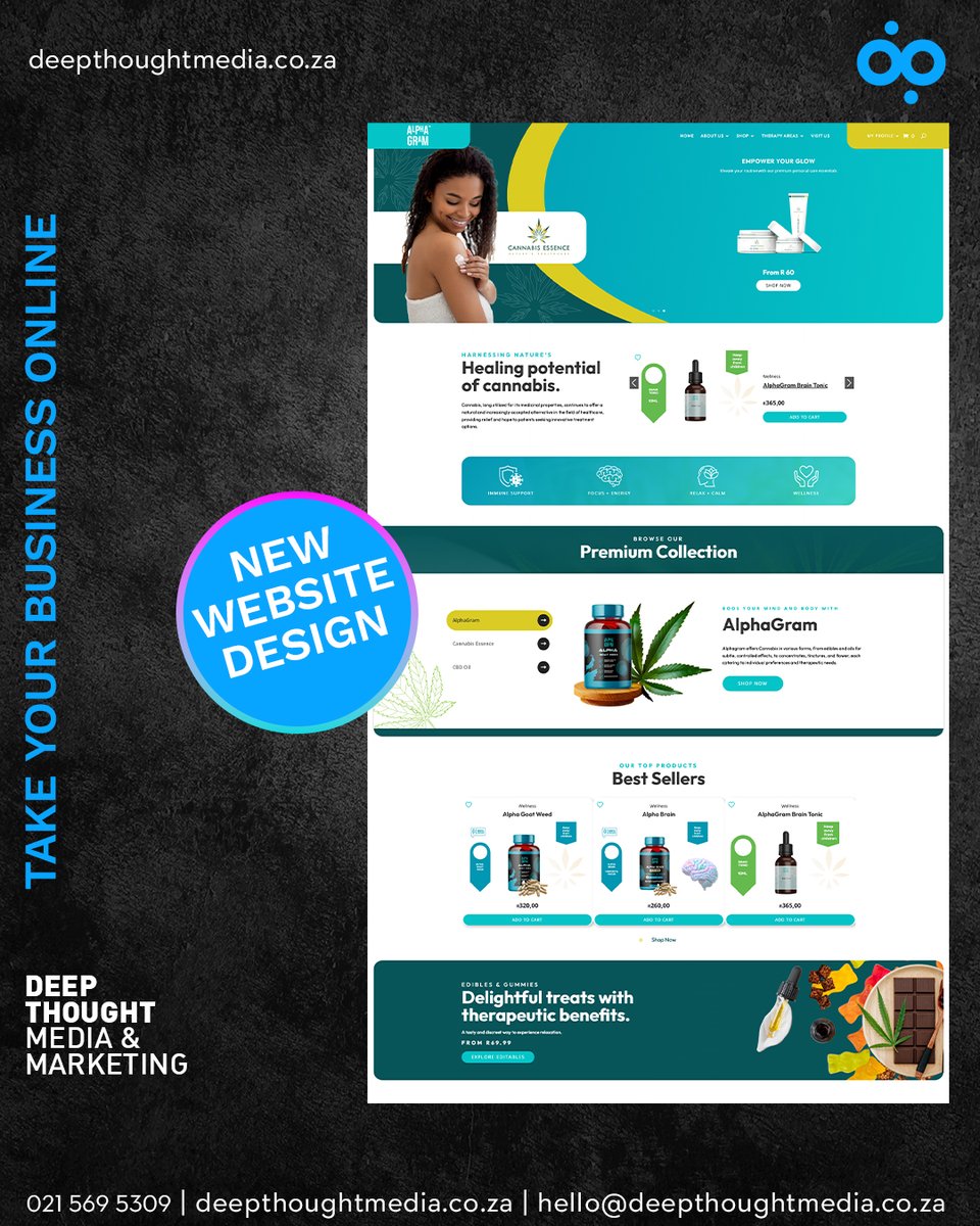 DigitalDTM's tweet photo. 📷 We’re excited to launch the new online store for Alphagram. 
Need a website for your business? Let's talk
hello@deepthoughtmedia.co.za
Tel: 021 569 5309
https://t.co/cxT1AnoZk1
#websitedesigner #webdesign #ecommerce https://t.co/7dvvgNjRLx