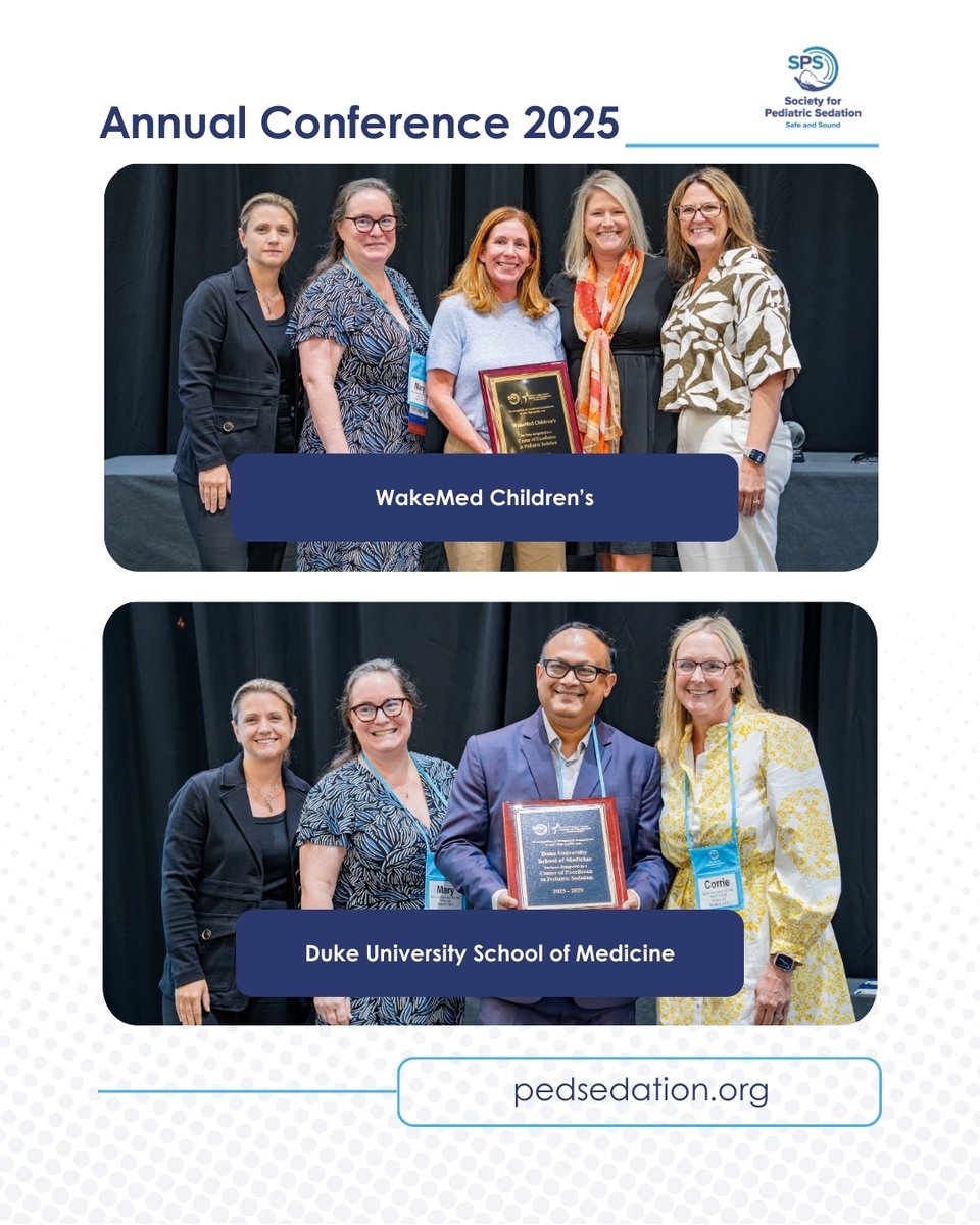 pedsedation's tweet photo. We’d like to extend another congratulations to all of our award recipients this year! 🏆
Thank you for your dedication to advancing the practice of safe sedation.

#SPS2025 #sedation #pediatricsedation #SPS #safesedation #SPSCenterofExcellence #SPSCOE https://t.co/L3nSqo6kCy