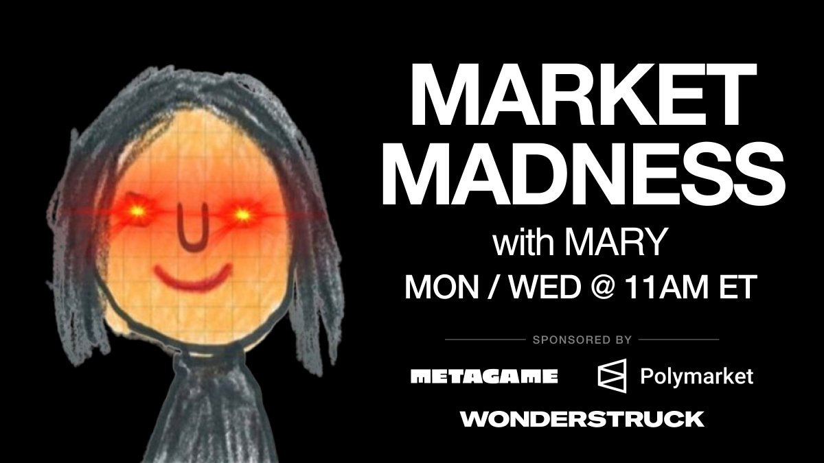 come make markets more efficient and gamble live with me on mondays / wednesdays at 11am et

trading is a team sport so riff with me on my highly opinionated and sometimes unhinged takes on the market (eg the trump nepotism trade)

today's agenda
- bitcoin
- asia vs western coins