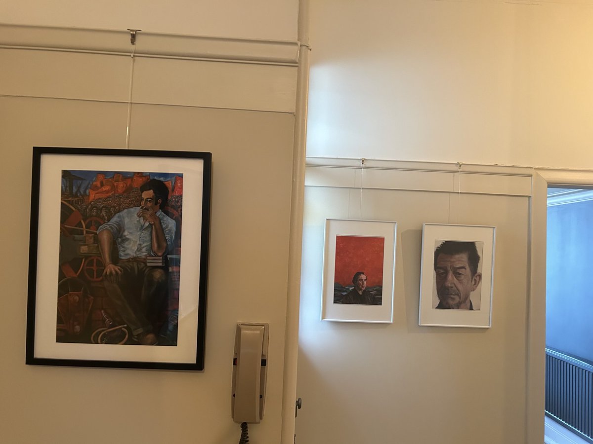 Three prints just hung (hanged?) - Reid, Pinter and Hurt.