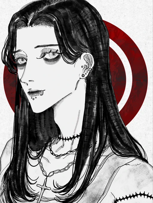 #見た人も無言で黒髪をあげる