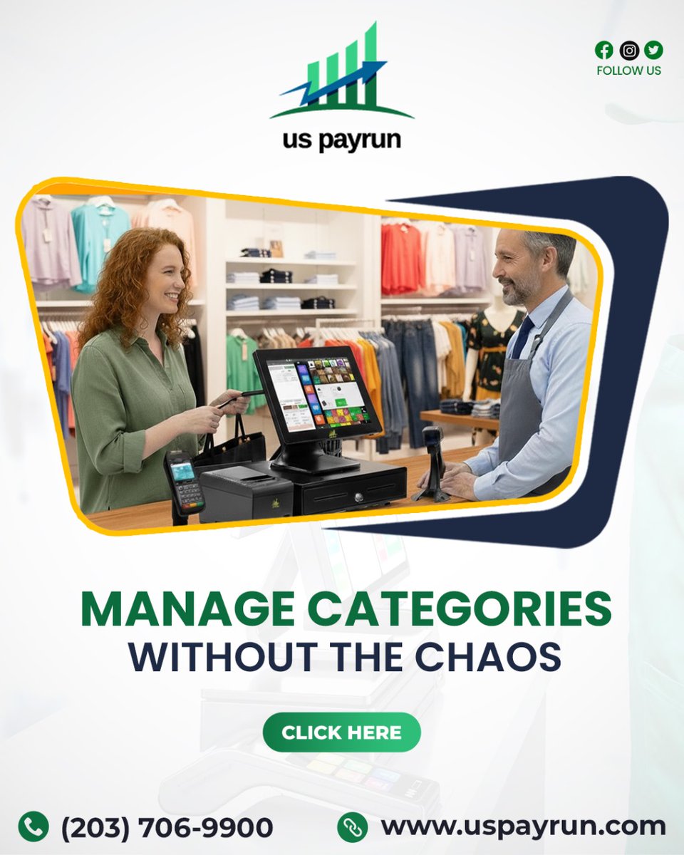USPayrun1's tweet image. 📈 Manage Categories Without the Chaos! 🛒

Ready to streamline your business? Click the link to learn more!

📞 (203) 706-9900
🌐 uspayrun.com

#USPayrun #POSsystem #InventoryManagement #SmallBusiness #RetailTech #BusinessGrowth