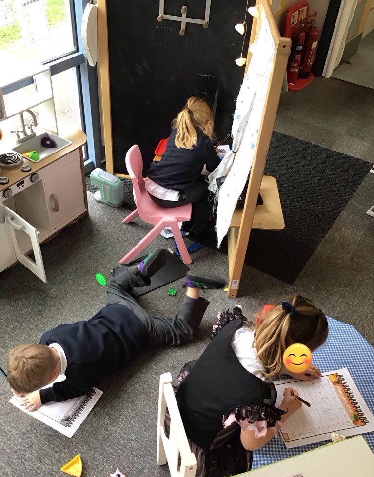 It is so lovely to see the children explore writing and mark making in the role play area! <a href="/PoppyfieldSch/">Poppyfield Primary Academy</a> <a href="/MrsBytheway/">Mrs Bytheway</a>