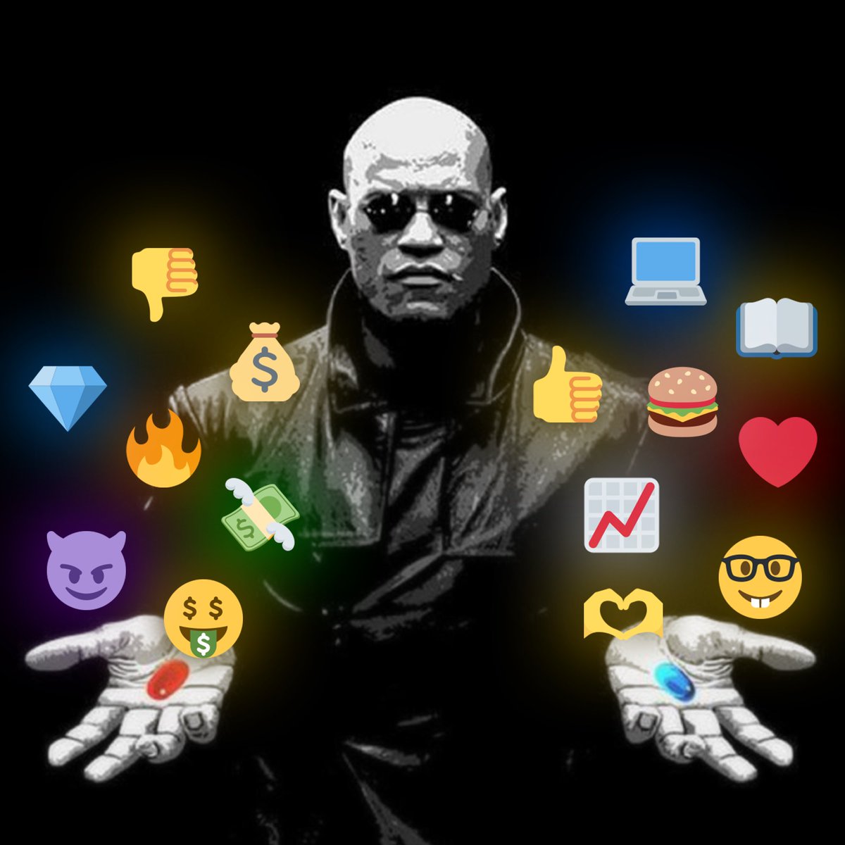 Emojimarketxyz's tweet photo. Choose wisely. 💊

One leads to dopamine, the other to destiny https://t.co/DhZyLr8FSw