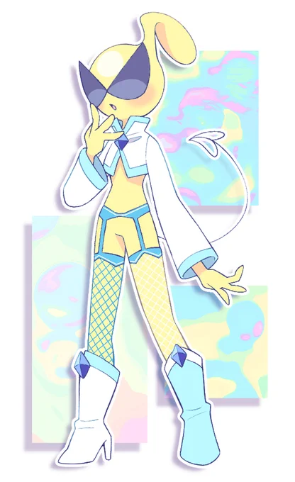 【創作】パラレルXアシンメトリータイツ