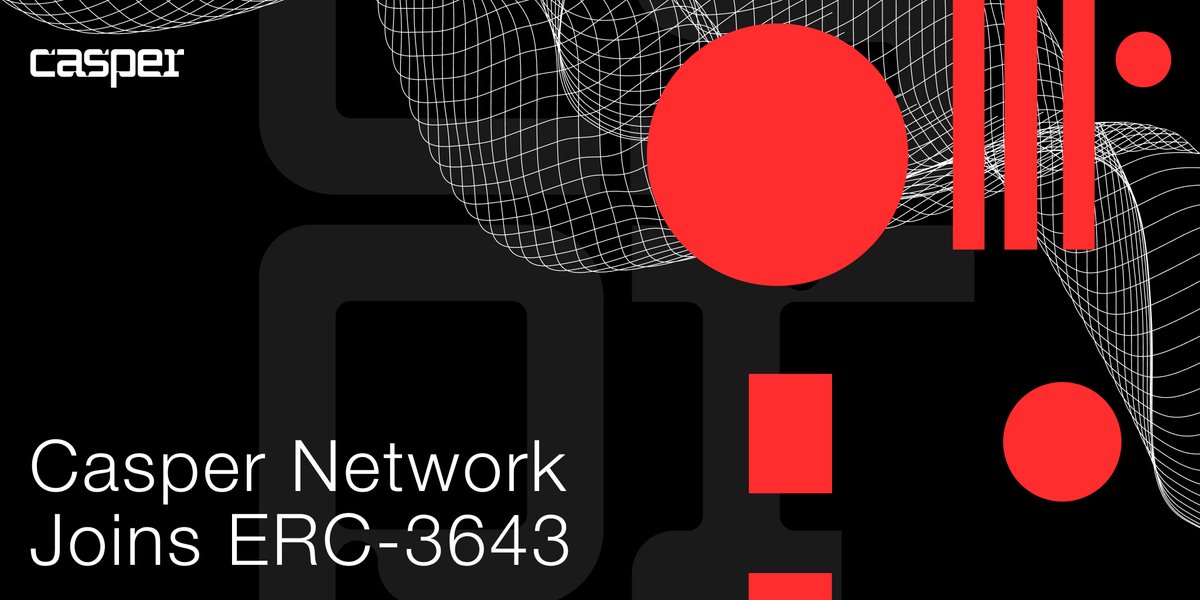 🚀 We’re thrilled to welcome the <a href="/Casper_Network/">Casper</a> to the ERC3643 Association!

Our President, <a href="/RealDennisO/">DennisOConnell</a>, shared: “We are delighted to welcome the incredible Casper Association to the ERC3643 Association. As a non-EVM layer-1 with validator-driven governance and a strong