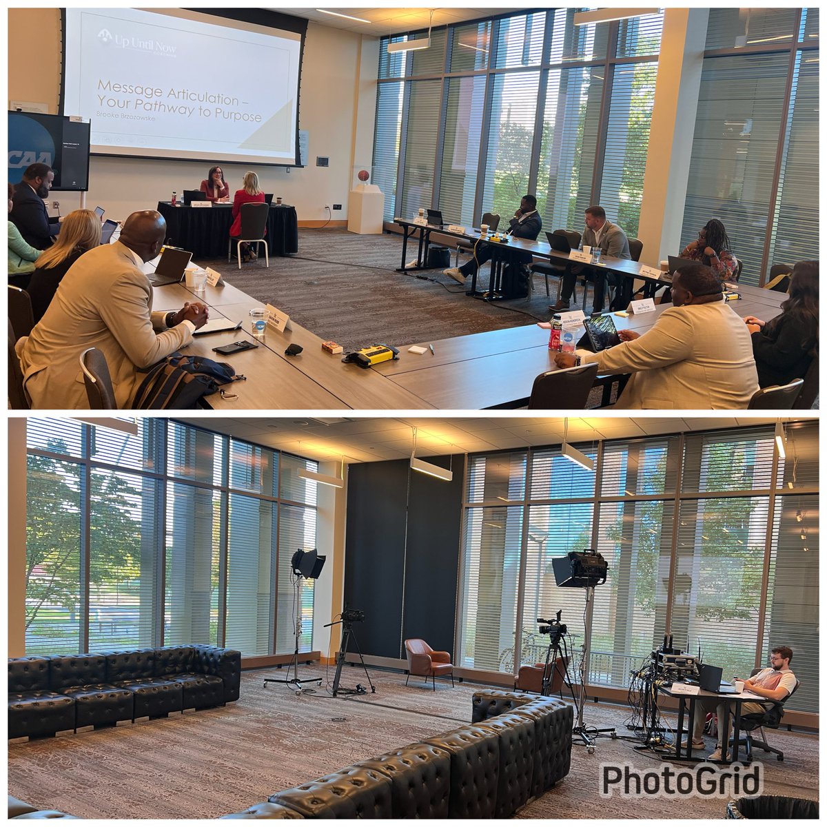 Deidre927's tweet photo. NCAA Pathway Alumni.

Great morning! Take a trip down memory lane with these pics and reminisce on message articulation 😊

Different room. Different exercises. Same impact. 

Onward. #NCAALearnLead https://t.co/zsONmZcOXw
