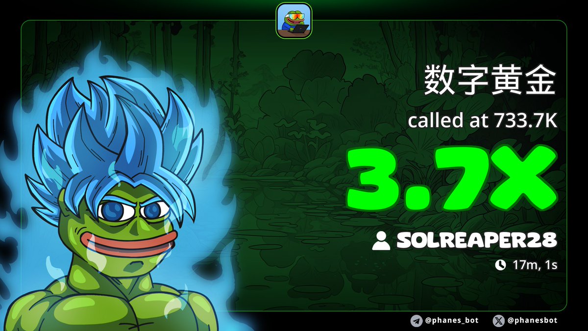 DexFx_1's tweet photo. 3x on $数字黄金
TG chads gets it first 🍀🍀🍀🍀
CA>

0x7819289962b021326574a9342f1cabb0150f4444
#Solana #Memecoin #Crypto #Degen #PumpFun #AlphaCalls #SolanaMemeCoin #GOLD #BNB https://t.co/3D9Q97Ub0Q