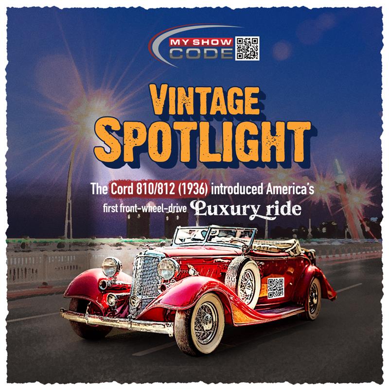 myshowcode's tweet image. The Cord 810/812 (1936–1937) was decades ahead of its time — America’s first car with front-wheel drive, pop-up headlights, and a “coffin nose” grille that redefined design. With only 2,972 ever built, it remains a rare gem for true collectors.

#MyShowCode #VintageCars #Classic