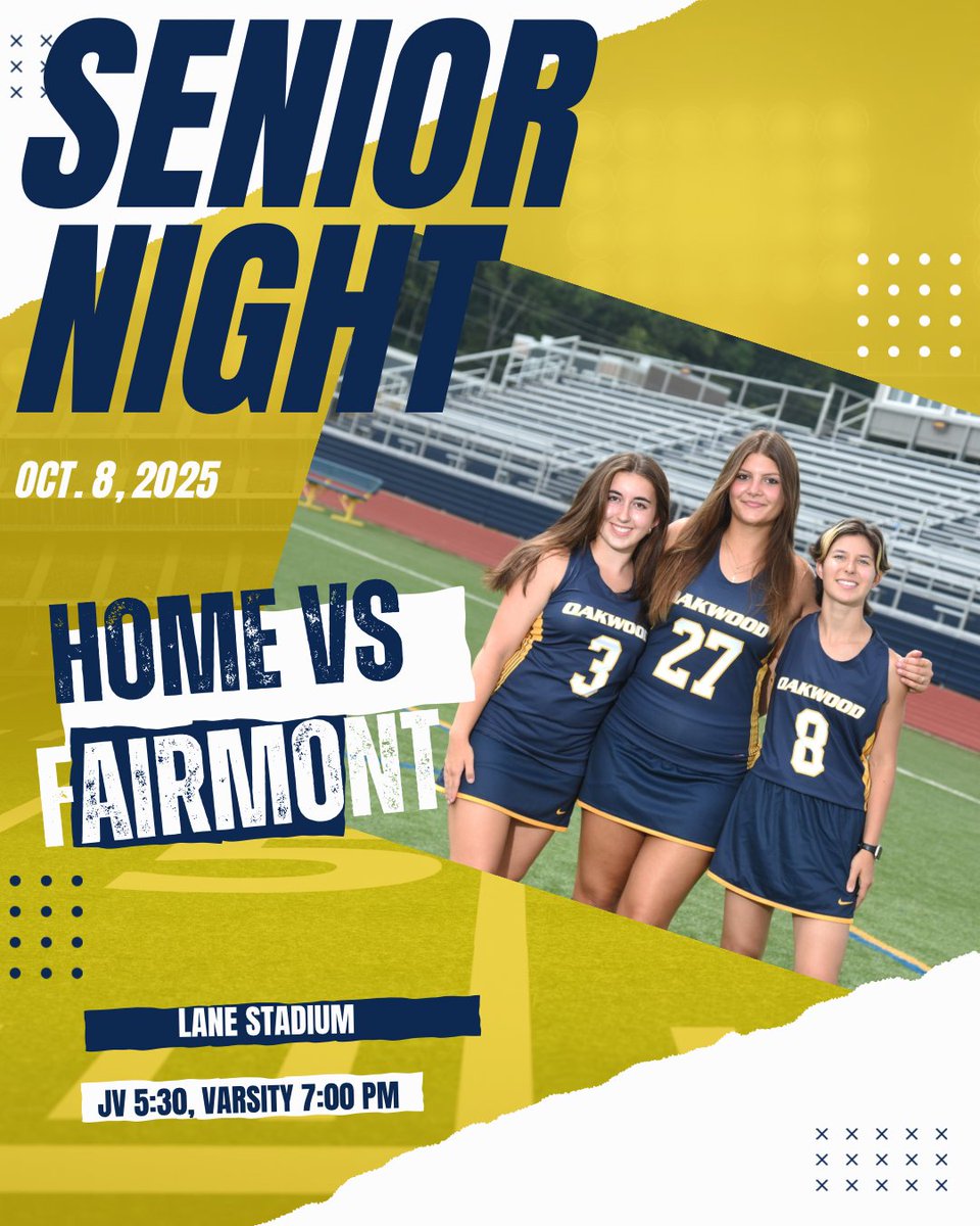 6:45 is senior recognition! Come support JV and Varsity as they take on Fairmont at home!