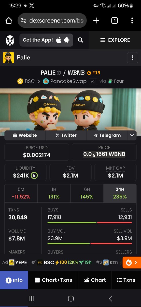 _InvestorBen's tweet photo. @JakeGagain @BinanceSuperCy I know you like $Palu, then you must like $Palie as well.

Both are on Binance Academy article while Palu is worth $90m, Palie is still at $2m https://t.co/MUoM06FVAk