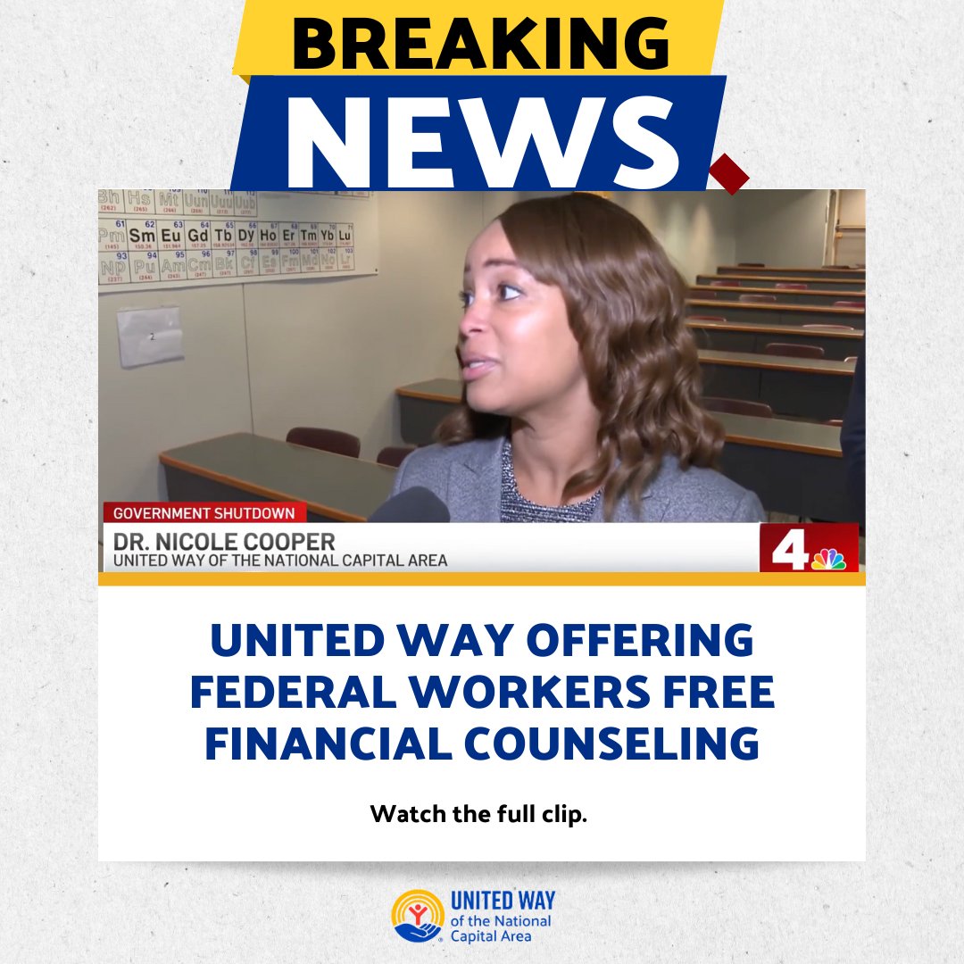 During these unprecedented times, our neighbors feel it most.
Dr. Nicole Cooper joined NBC4 to discuss how 600K+ ALICE households are struggling to afford basics—and how United Way NCA’s Financial Empowerment Centers are stepping up to help.
🎥 Watch: bit.ly/46TBic4