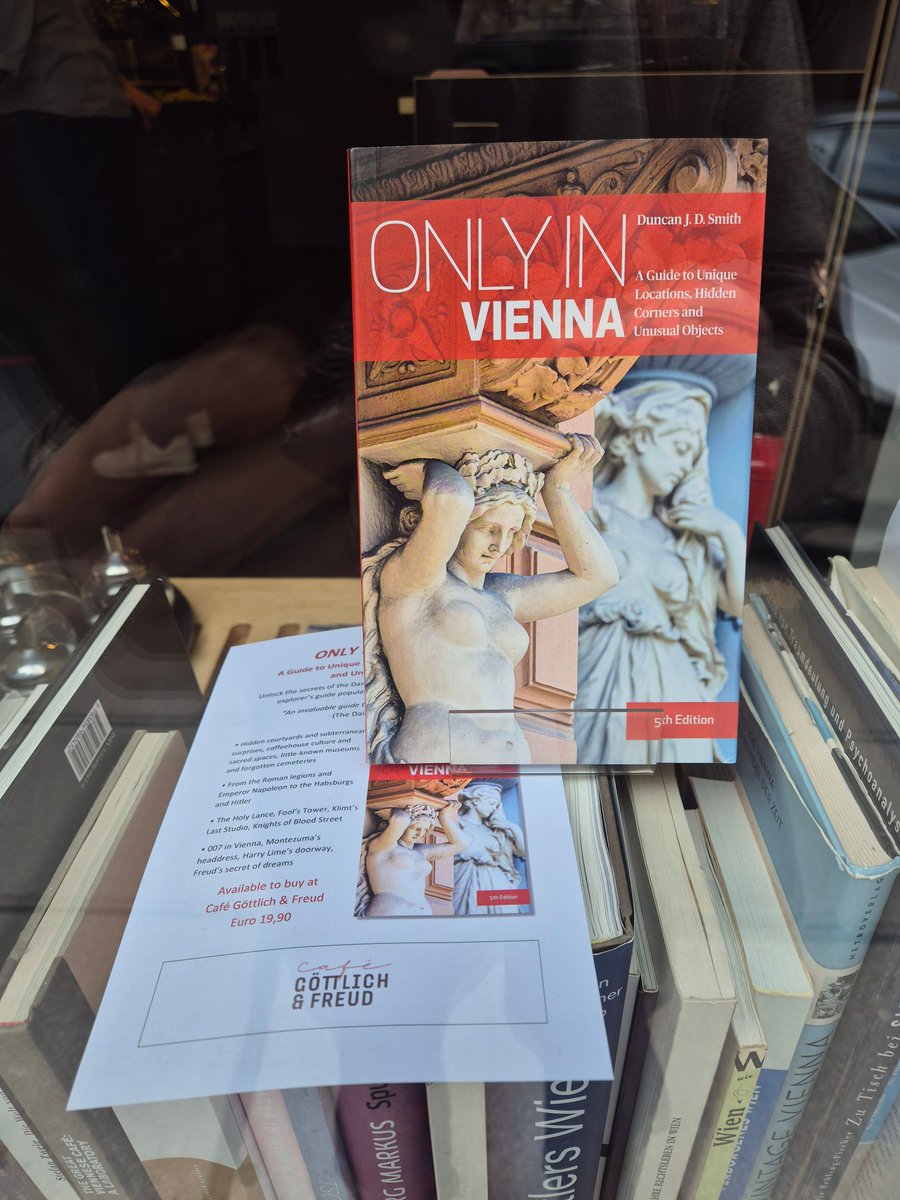 Thanks Christian at Café Göttlich &amp; Freud in Vienna for stocking my "Only in Vienna" book, now in its 5th edition. Café Göttlich &amp; Freud is the modern Viennese coffeehouse with a traditional twist. Recommended! #vienna #onlyinvienna #duncanjdsmith #theurbanexplorer #onlyinguides