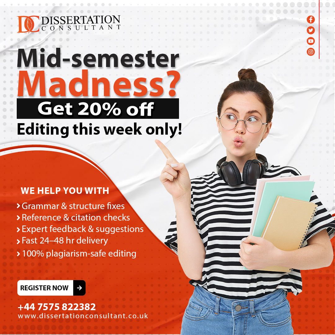 Dissertation Consultant (@dissertation016) on Twitter photo Mid-semester chaos?
We’ll fix your essays fast 20% off editing this week only!
Grammar & structure fixes
Reference checks
24–48 hr turnaround
Website: dissertationconsultant.co.uk
Email: info@dissertationconsultant.co.uk
#DissertationHelp #EssaySupport #StudySmart #AcademicEditing Mid-semester chaos?
We’ll fix your essays fast 20% off editing this week only!
Grammar & structure fixes
Reference checks
24–48 hr turnaround
Website: dissertationconsultant.co.uk
Email: info@dissertationconsultant.co.uk
#DissertationHelp #EssaySupport #StudySmart #AcademicEditing
