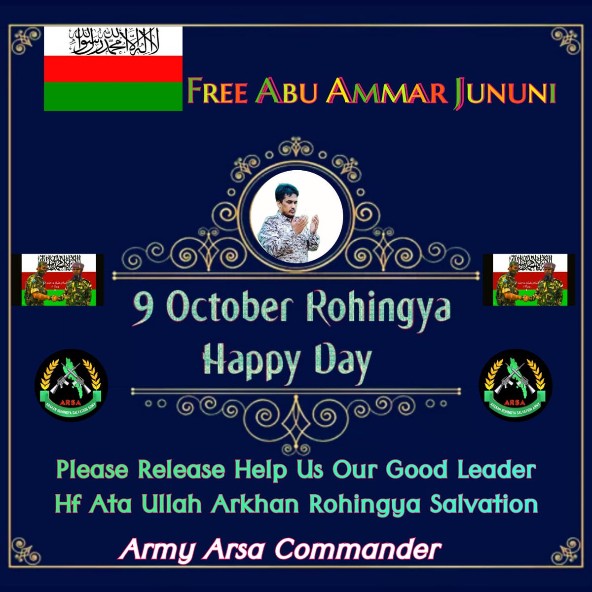 9th October 2016 ARSA Arakan Rohingya Salvation Army Attack and Myanmar Terrorist military in the Arakan State Today Date 9 - October - 2025 | Insya-Allah ARSA Army Zindabad
@ARSAOfficialNews