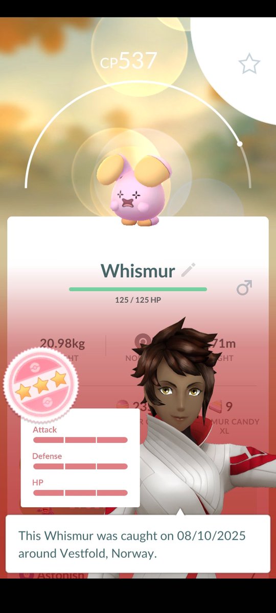 Starfjord's tweet photo. First 'hundo' in #PokemonGo, sitting in a parking lot trying to act cool ^^ https://t.co/mBH7WOmovw