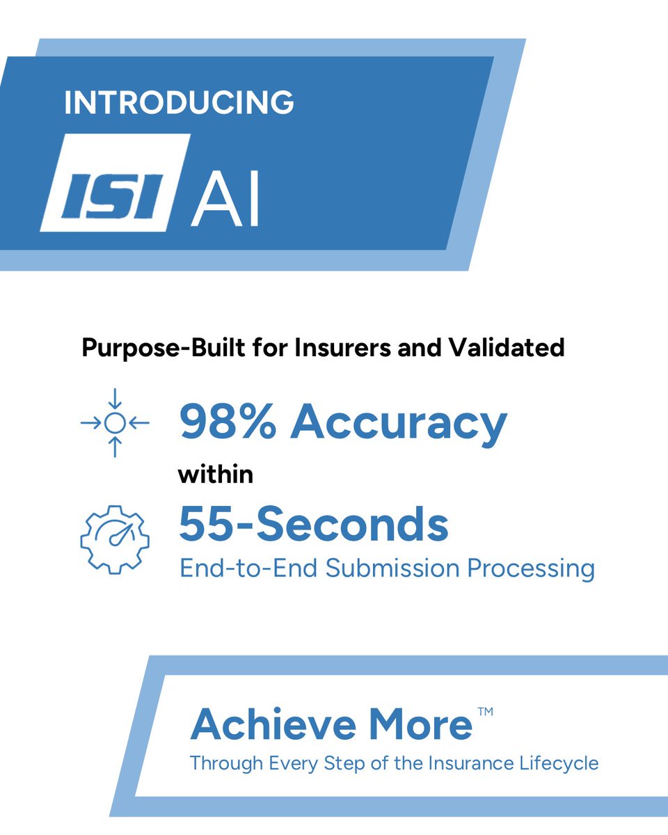 InsuranceSystms's tweet photo. 🚀 Introducing ISI AI

Built for insurers to accelerate submission intake with speed + accuracy.

Review our launch release + whitepaper 👉 https://t.co/hs6sRIaLU9

#ISI #ISIAI #LaunchAnnouncement #InsurTech #AI https://t.co/pejcYlabVD
