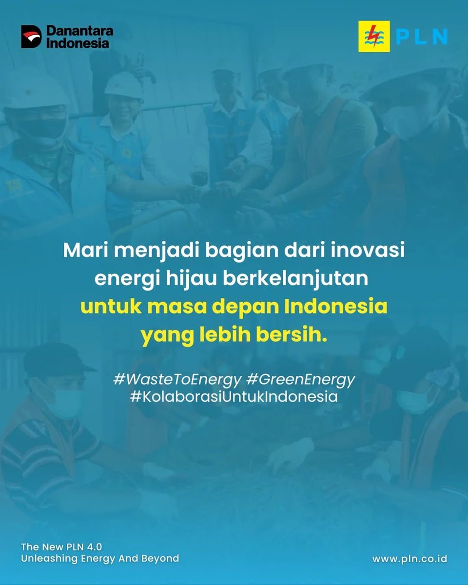 rizki__yansyah's tweet photo. Waste to Energy Saat Danantara, PLN dan Pemda ‘Sulap’ Sampah Jadi Energi

Danantara bersama PLN dan Pemerintah Daerah menghadirkan solusi berkelanjutan melalui Waste to Energy (WtE).

#WasteToEnergy #GreenEnergy #KolaborasiUntukIndonesia https://t.co/4xAYHDeukV