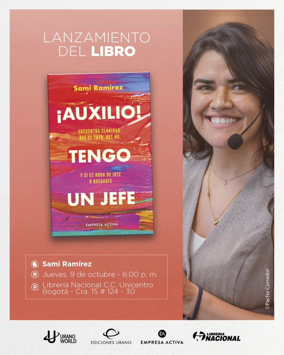 Nos vemos mañana en la <a href="/Lib_Nacional/">Librería Nacional</a> de Unicentro para el lanzamiento de #AuxilioTengoUnJefe de Sami Ramírez.