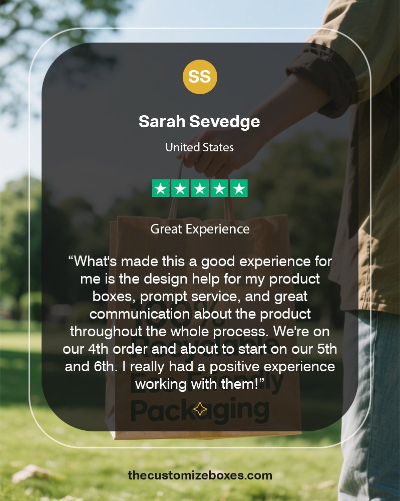 TCustomizeBoxes's tweet image. thecustomizeboxes.com
Here’s what our recurring client says about our active service, fast delivery, and quality!
Thank You, Sarah! 🙏
Your Feedback is Valuable!
Email: sales@thecustomizeboxes.com
Call: (972)-590-8867
#Thecustomizeboxes #customerreview #customertestimonial