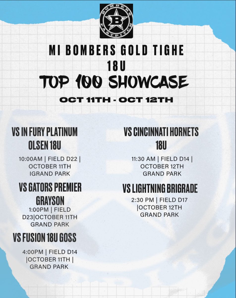 First showcase of the year!! Come watch us!! 

<a href="/UIndySoftball/">UIndy Softball</a> <a href="/ValpoSoftball/">Valpo Softball</a> <a href="/TrineSoftball/">Don Danklefsen II</a> <a href="/MIBombersTighe/">MI Bombers Gold Tighe</a> <a href="/RoncalliSball/">Roncalli Softball</a> 

#uncommitted2026