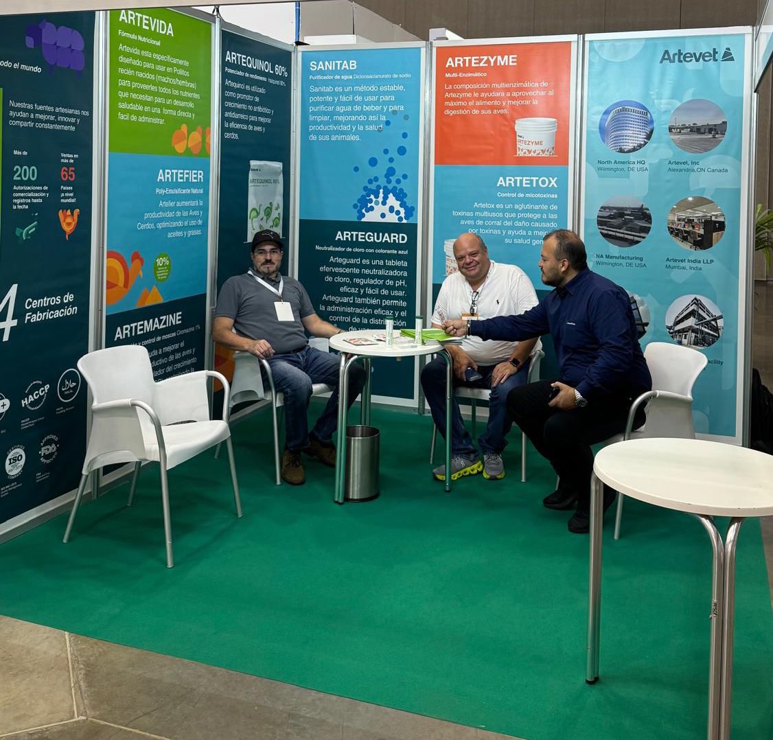 ArtevetLLC's tweet photo. Latin America is a region of growth, and Panama brought it all together!
At Artevet, we connected with partners, showcased our science-driven poultry solutions, and reinforced our commitment to animal health and sustainable farming across the region.

#Artevet #CACPC2025 https://t.co/VTw5PPHOH0