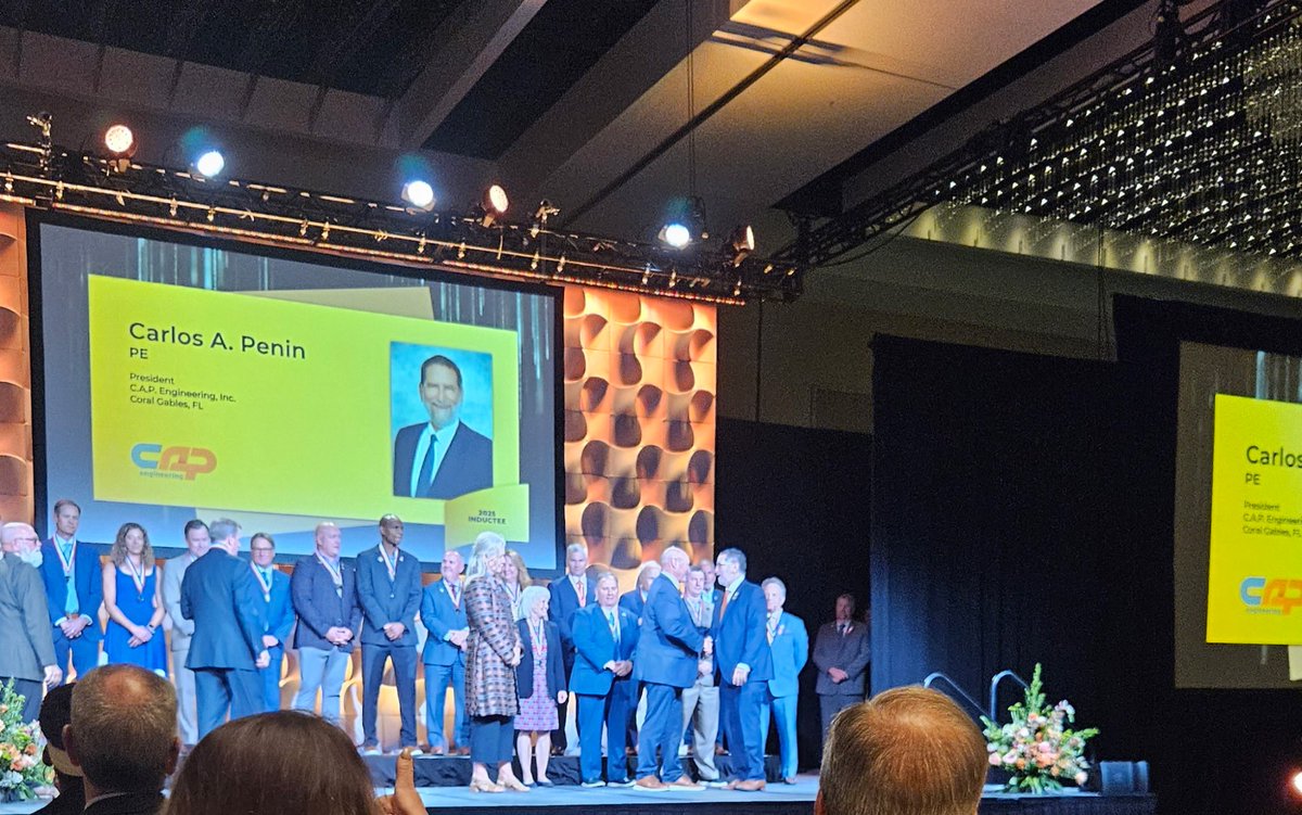 Congratulations to Carlos Penin, PE! 👏 A past <a href="/FES_Fleng/">FES</a> President and long-time ACEC Florida member, Carlos was honored with the prestigious Fellow designation from the <a href="/ACEC_National/">ACEC_National</a> at the Fall Conference yesterday!
#ACECFlorida #FES #ACECFellow #FloridaEngineers