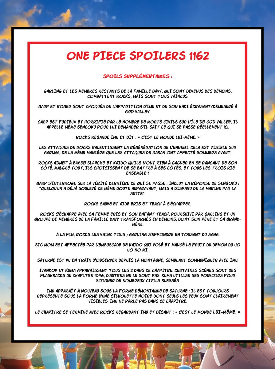 One Piece Spoils tweet media