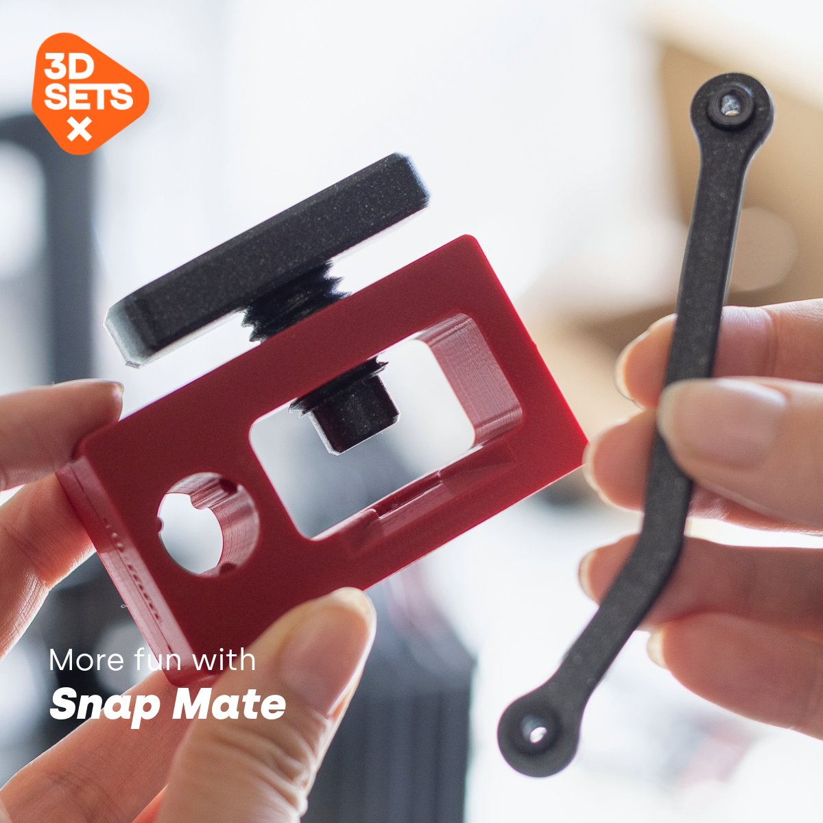 3D_Sets's tweet image. Snapping ball joints with bare hands? Pain level: Expert.
That’s why we made Snap Mate. The tiny hero that saves your fingers. 🤞🏻
Print it once, use it again and again. 3dsets.com/product/3d-set…

#snapmate #3DSets #helper #balljoints #3DPrinting