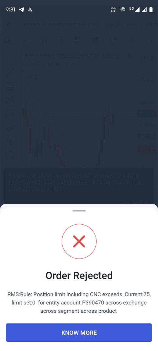 prashant_mis's tweet photo. @AngelOne Hi, Today, this error occurred multiple times while placing the order, due to which I incurred a loss of ₹7,167. https://t.co/tkUnXOlLNP