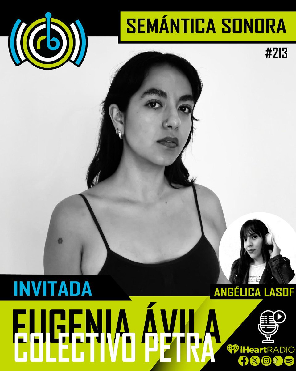 Hoy #SemánticaSonora 213 platicaré con Eugenia Ávila del Colectivo Petra quién nos viene a dar detalles de “Manual intuitivo. No usar saliva ni soplar sobre las piezas” <a href="/Carrillo_Gil/">Museo de Arte Carrillo Gil</a>,Y en #Intermedio Héctor Landín, nos invita a “Eco sin voz” Los esperamos 11am <a href="/ruidoblancofm/">Ruido Blanco FM ⚡️</a> 💜🎙️