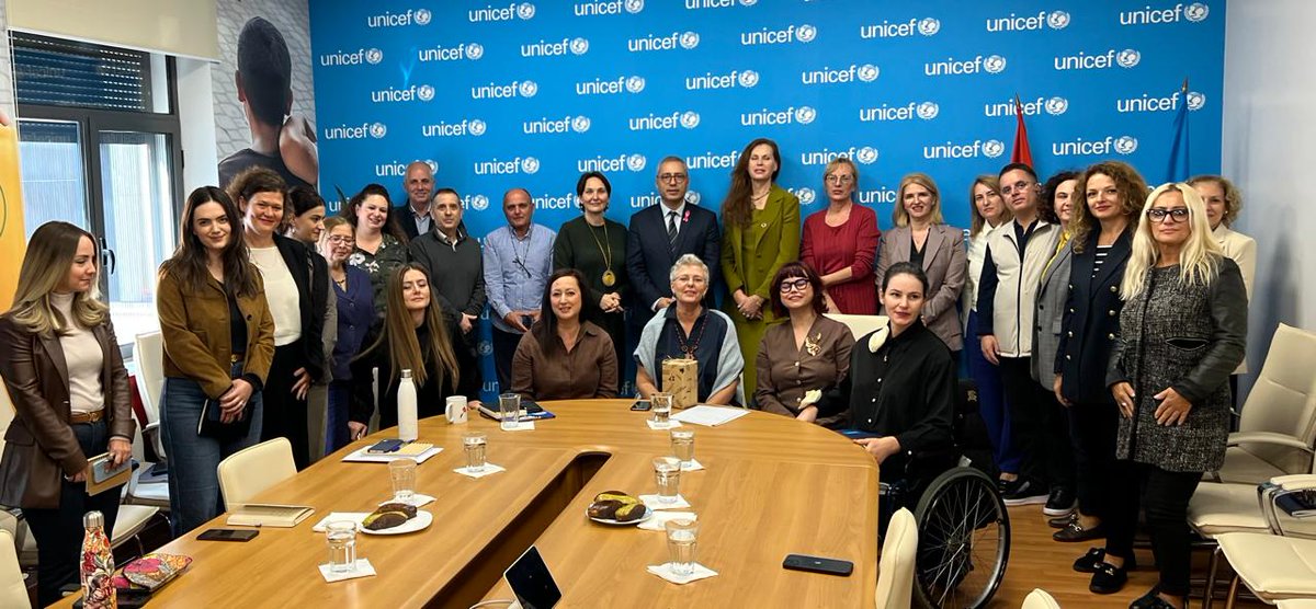 himuratsahin's tweet photo. Great to welcome RC @MacdonaldIngrid at @albania_unicef As we mark #UN80, we reaffirm our commitment to Albania’s social reform journey, advancing the #ChildGuarantee #YouthGuarantee & the normative agenda #foreverychild. Together inclusive sustainable progress #SDGs #EUAccession https://t.co/cURAfkd2xQ