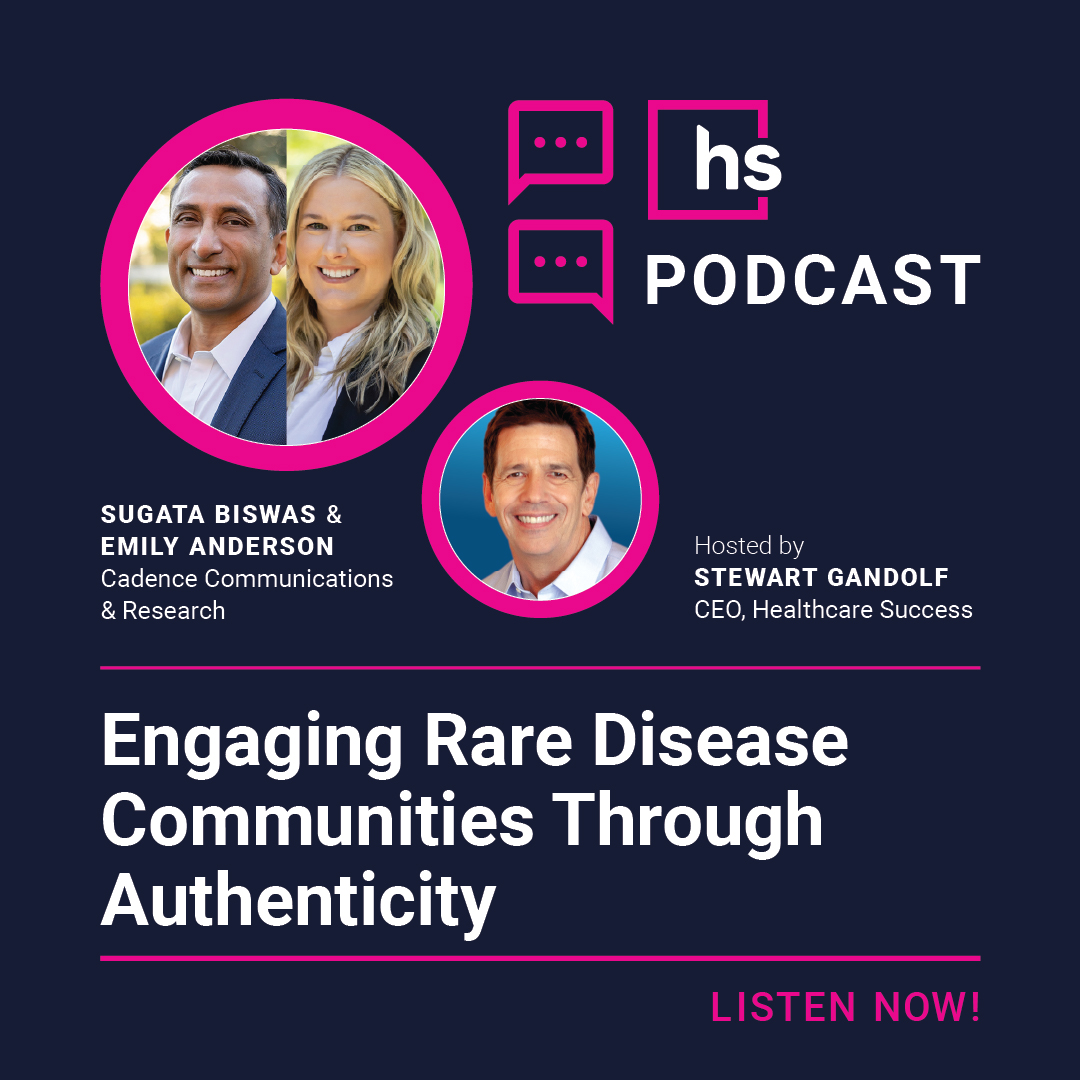 Engaging with rare disease communities requires empathy, authenticity, &amp; active listening. In our latest podcast, Sugata Biswas &amp; Emily Anderson of Cadence Research share how to build genuine connections: hubs.ly/Q03MvcsN0

#HealthcareMarketing #RareDisease