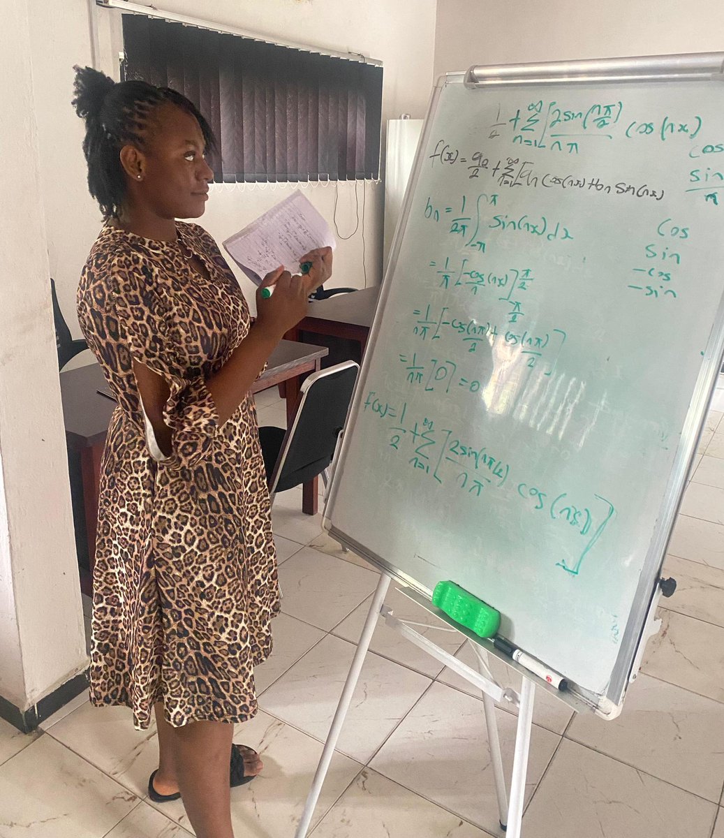 We dey learn how to price derivatives, dey struggle with Fourier Transforms. Na intern come teach us save our lives.

omo, it's good to work with different kinds of people - this woman is good at Calculus.

We continue learning how to engineer money in the mighty name of Jesus 🙏🏾