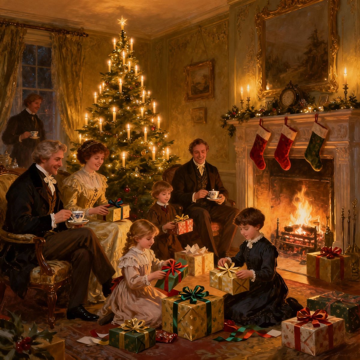funchristmasday's tweet image. Victorian Christmas Family Gathering Classic Holiday Gift Scene. 🎁 Turn this artwork into the perfect Christmas gift! Available as cards, mugs, cushions, wall art, and more on Redbubble 🎄 👉 redbubble.com/shop/ap/174826…
🤶#funchristmasday charlesy.co.uk/fun-christmas-…