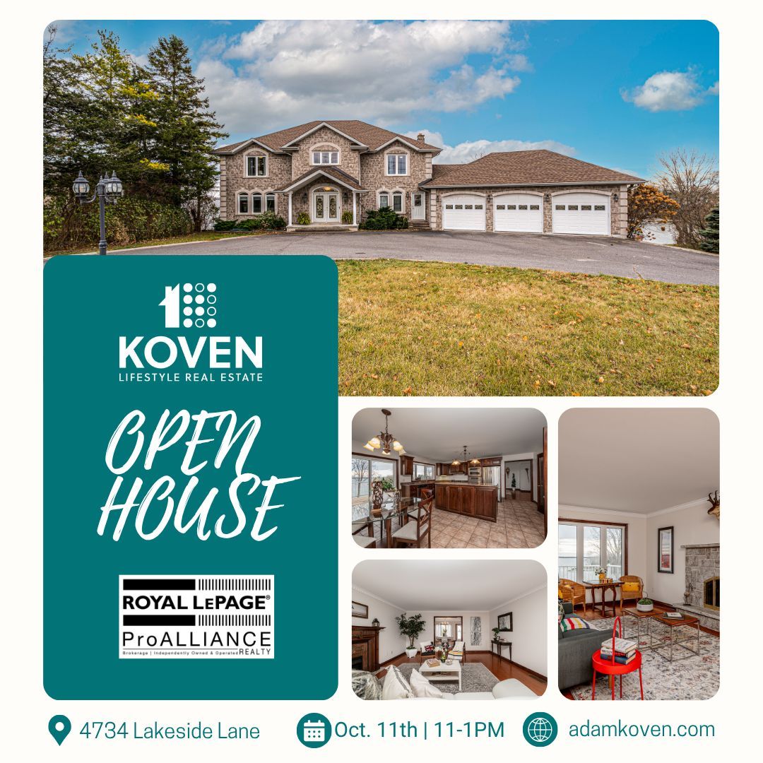 ✨ Open House✨

🏡 Stunning 6-bedroom waterfront property!

📍 Location: 4734 Lakeside Lane
🗓 Date: Saturday, Oct. 11th
⏰ Time: 11-1PM

📷 See all the photos, video, floor plans, and 3D virtual tour at bit.ly/4fxQDCn

🏠 Looking forward to welcoming you!
