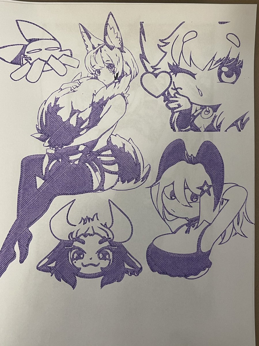 Today’s print is dedicated for a few more friends ❤️

I’m glad they all came out so clean! 🔥

Trying out the new pens, I really like the purple one 💞