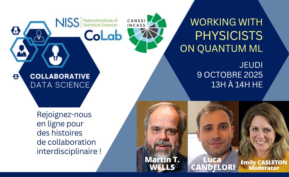 Découvrez comment les principes quantiques transforment l’#apprentissageautomatique et la #sciencedesdonnées.

Joignez-vous à nous ce jeudi pour la présentation « Working with Physicists on Quantum ML ».

Inscrivez-vous ici : loom.ly/goPMbzw

<a href="/CRM_Montreal/">Centre de recherches mathématiques (CRM)</a>