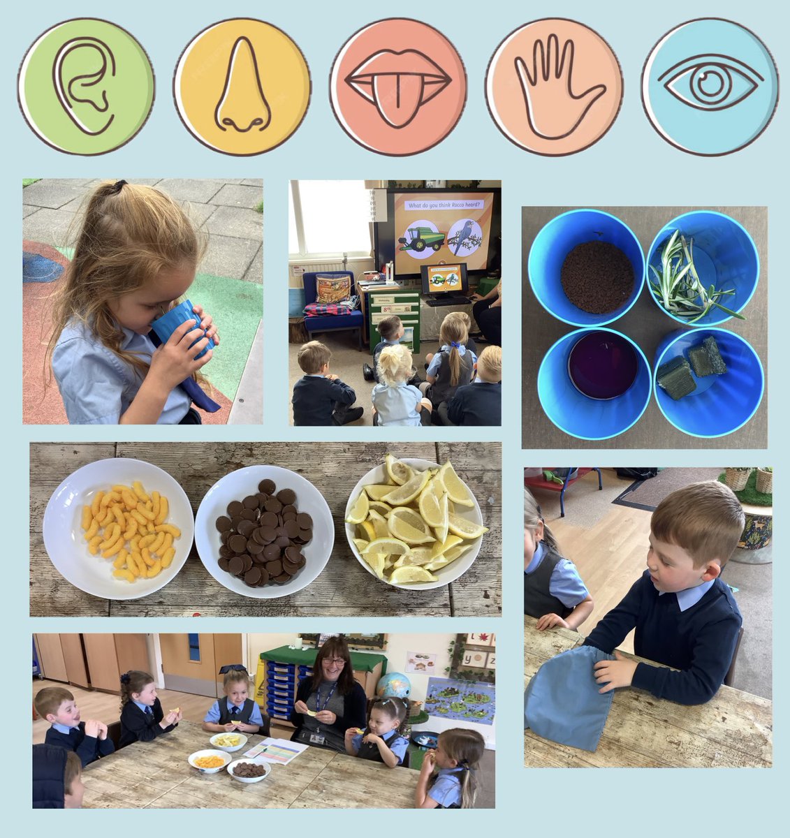 We have been learning about our 5 senses and using them to explore 👂😋👃🦻👀 There were some funny faces pulled when we tried the lemon!