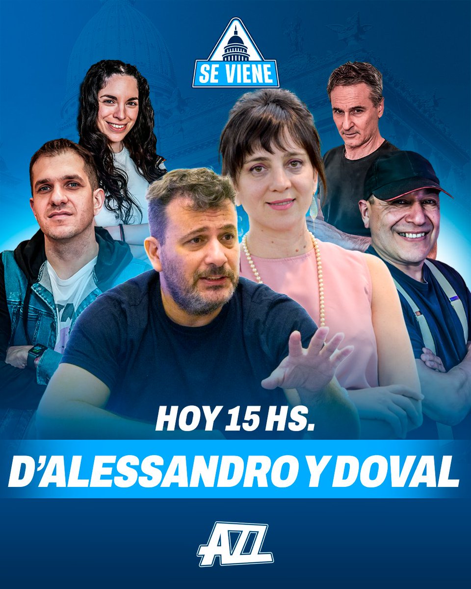 HOY EN #SeViene 🇦🇷

Vienen <a href="/dalesmm/">Mercedes DAlessandro</a> Y <a href="/herdoval/">Hernán Doval</a> 😎
Para hablar de:
💜 ¿Karen Reichardt candidata?
🇺🇸 Caputo sigue en EEUU ¿falta o exceso de exito?
✈️ Machado extraditado.

Y mas, hoy a las 15hs por <a href="/azzenstream/">AZZ</a> ⚽️